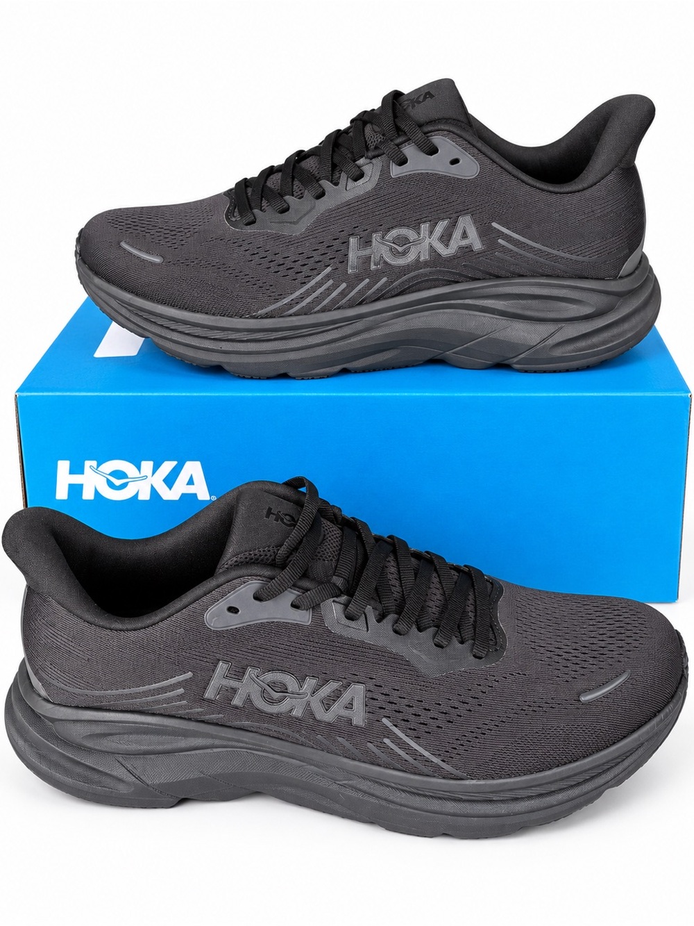 Hoka Clifton 11 Men's All-Black Bondi-Style Running Sneakers